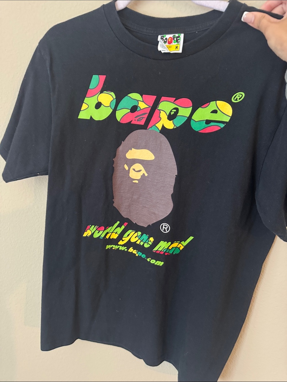 Bape Men’s Graphic Tee Set - Black & Gray with Pink Camo Accent - Picture 6 of 9